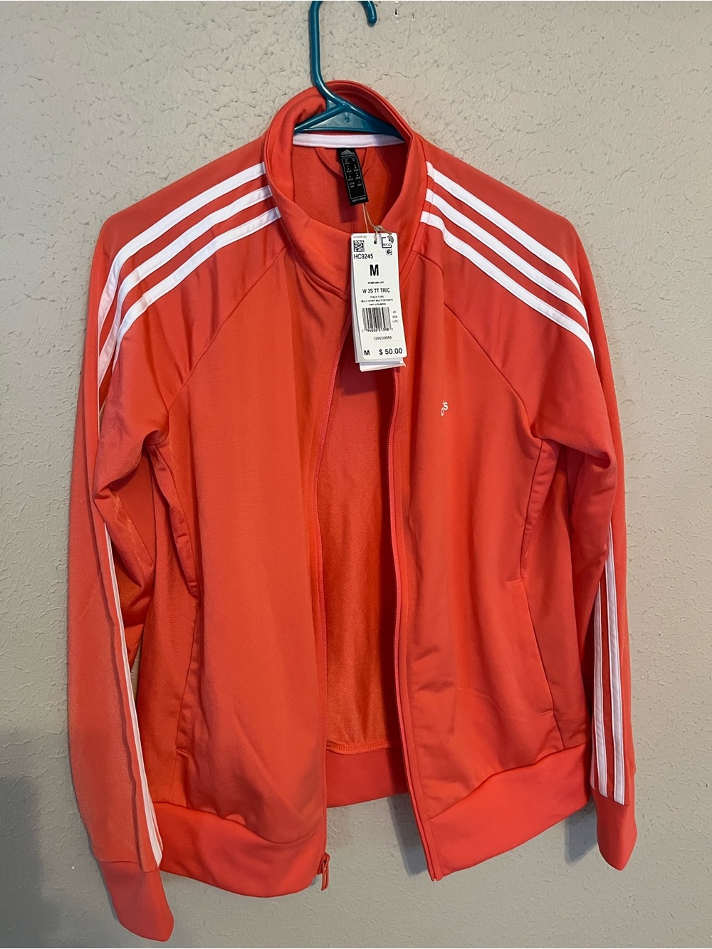 adidas Women’s orange -White Varsity Track Jacket